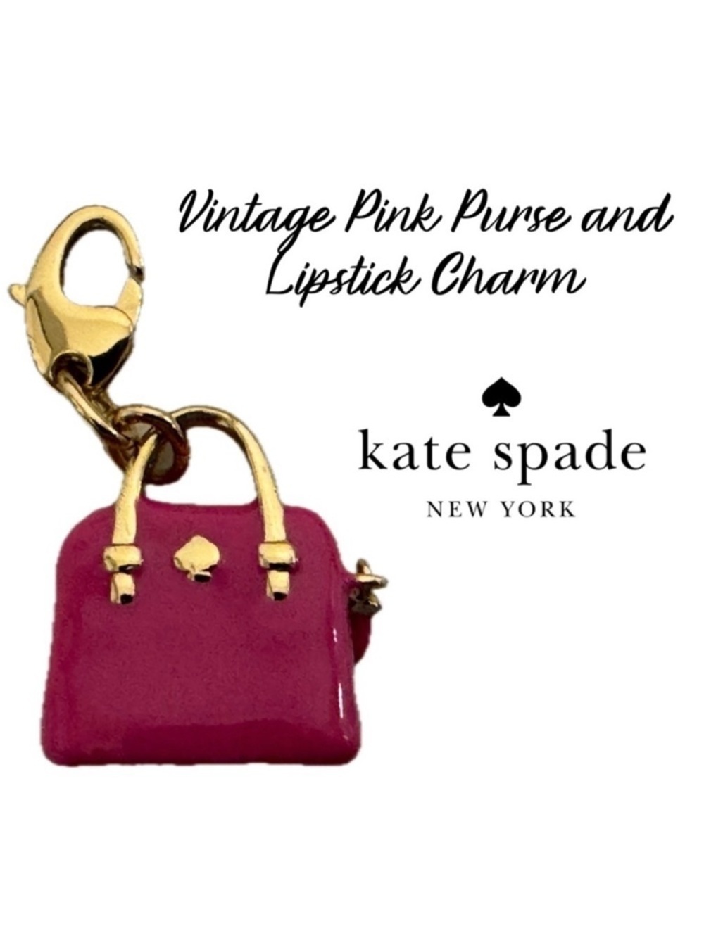 KATE SPADE MAISE PURSE CHARM SWEET TREASURE CLUTCH HOW CHARMING NO BRACELET